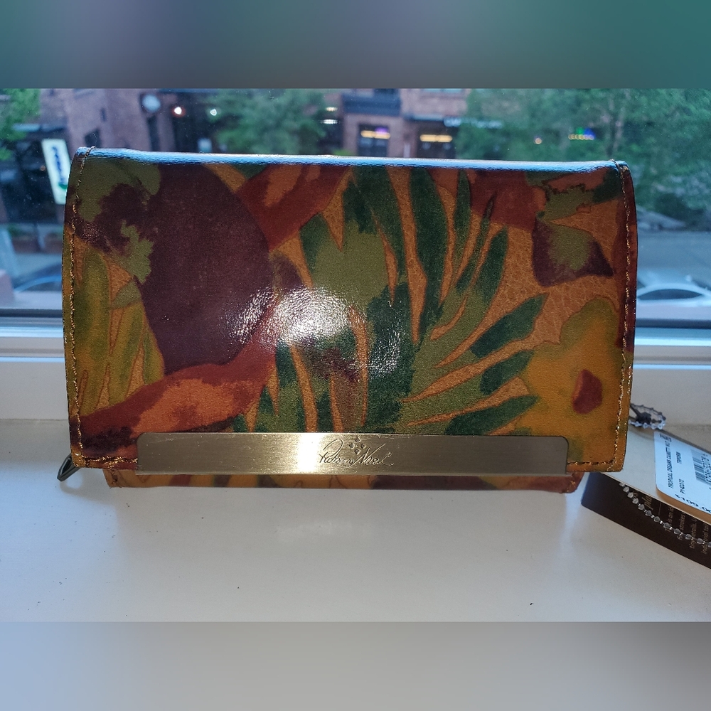 Patricia Nash Leather Cametti Tropical Dreams Tri-fold Wallet NWT